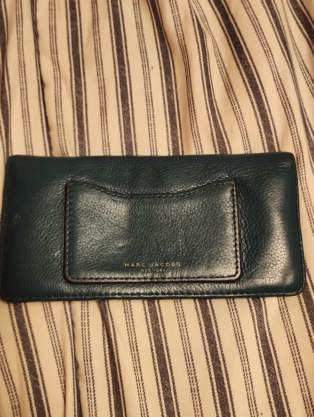 Marc Jacobs Dark Teal Leather Continental Wallet